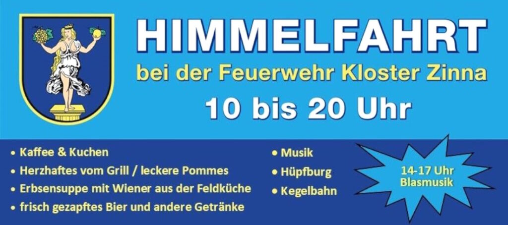 Himmelfahrt bei der Feuerwehr Kloster Zinna.